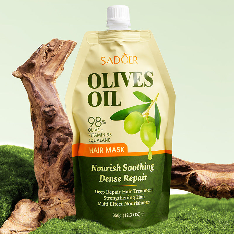 Olive Oil Hair Mask350g SADOER Repair and Improve Frizz Bagged Hair Mask Cross-Border Wholesale