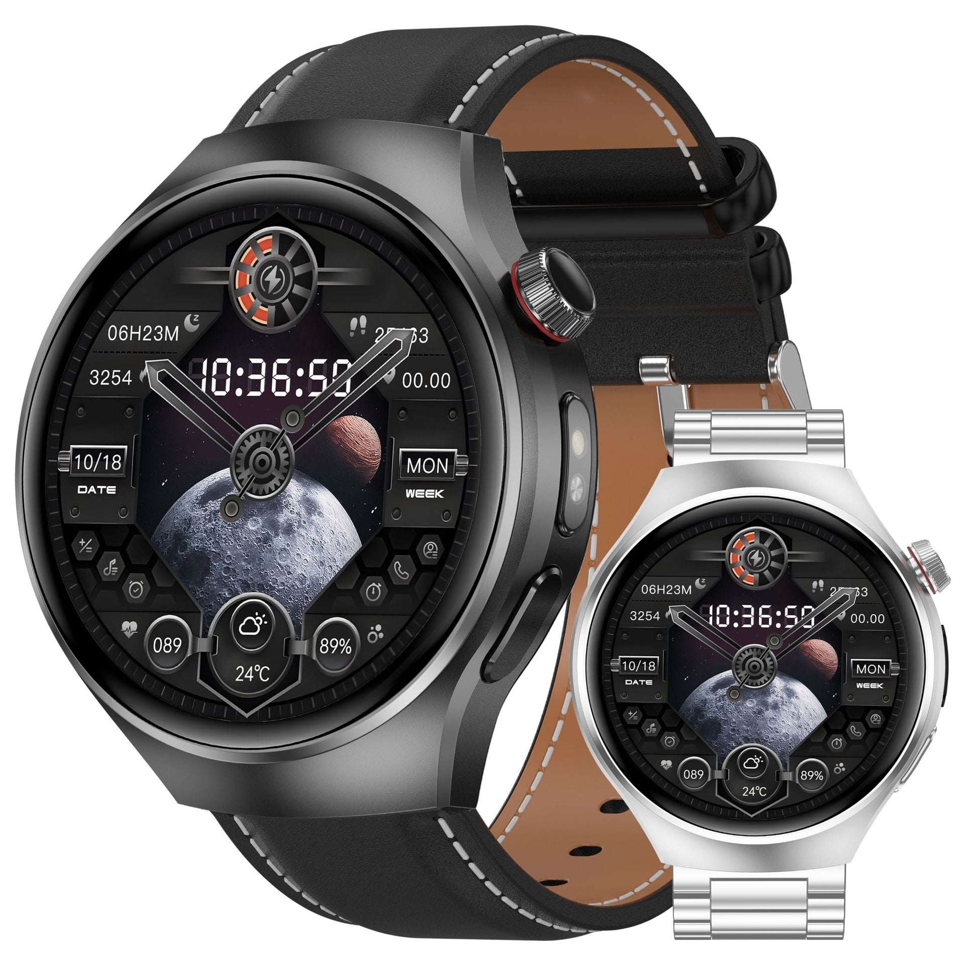 Watch5Smart Watch1.52inch Bluetooth Call Heart Rate Pedometer Sleep Monitor Waterproof Shockproof Dustproof Sports Flashlight