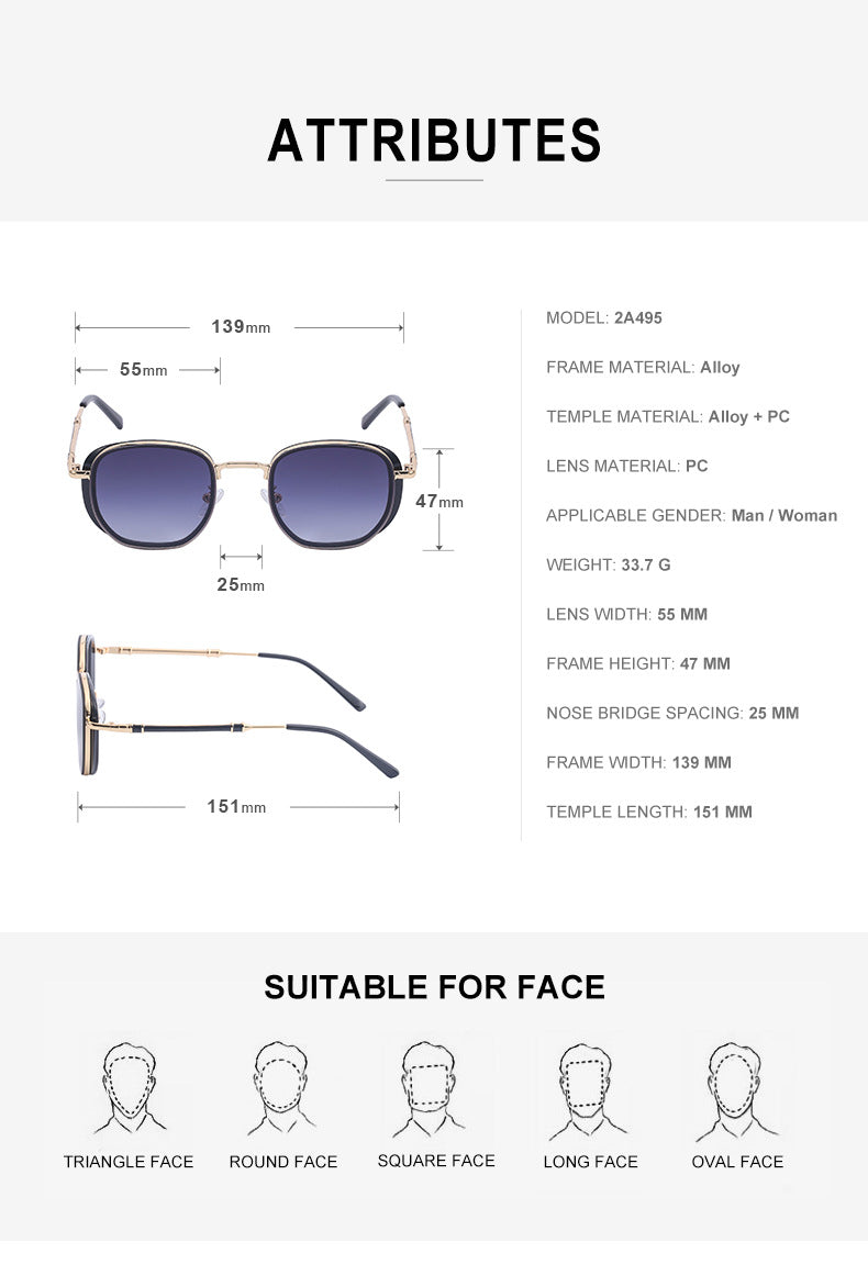 Vintage Steampunk Sunglasses for Men Small Square Frame Sunglasses Trendy Sunglasses Wholesale Driving Glasses shades