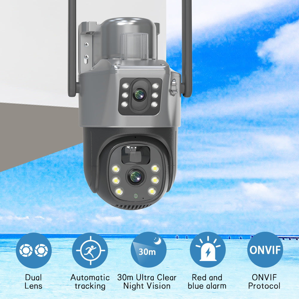 V380Solar Monitor Outdoor Dual Screen Binocular Camera4gsolarcamera Camera