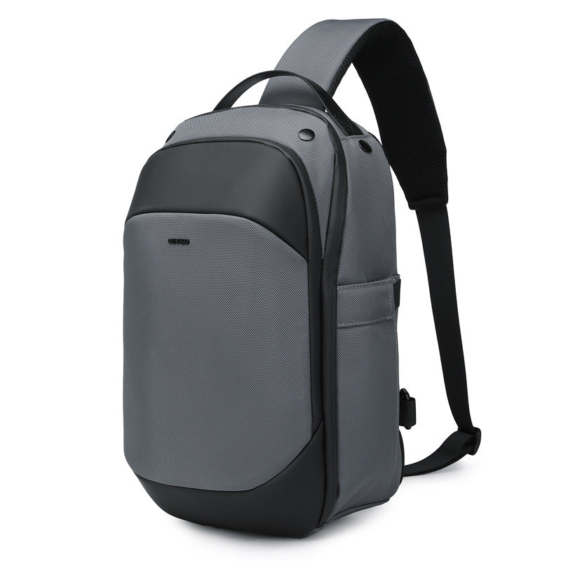 OZUKO Business Chest Bag Men's Large Capacity Waterproof Crossbody Bag High-end trendy brand simple commuter portable bag