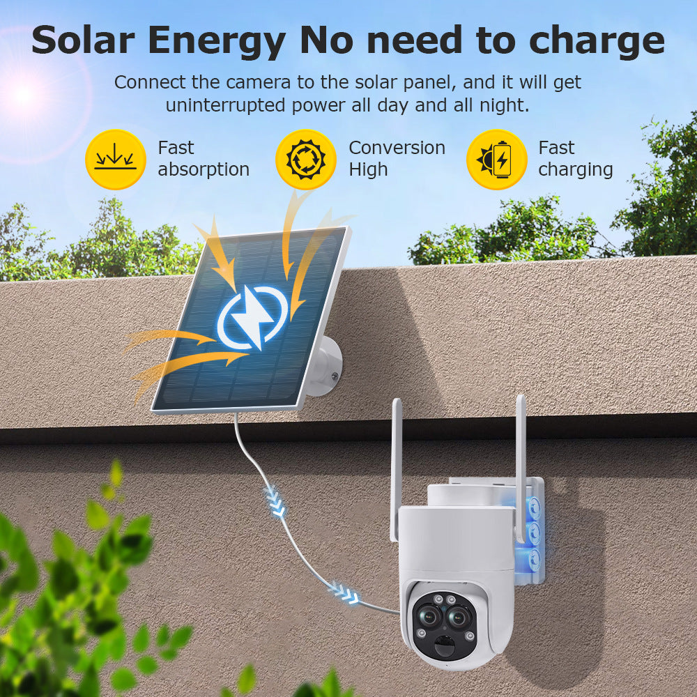 Outdoor4G Solar Camera Low Power Consumption122x Zoom Binoculars WiFi Full Color Night Vision Camera Wholesale