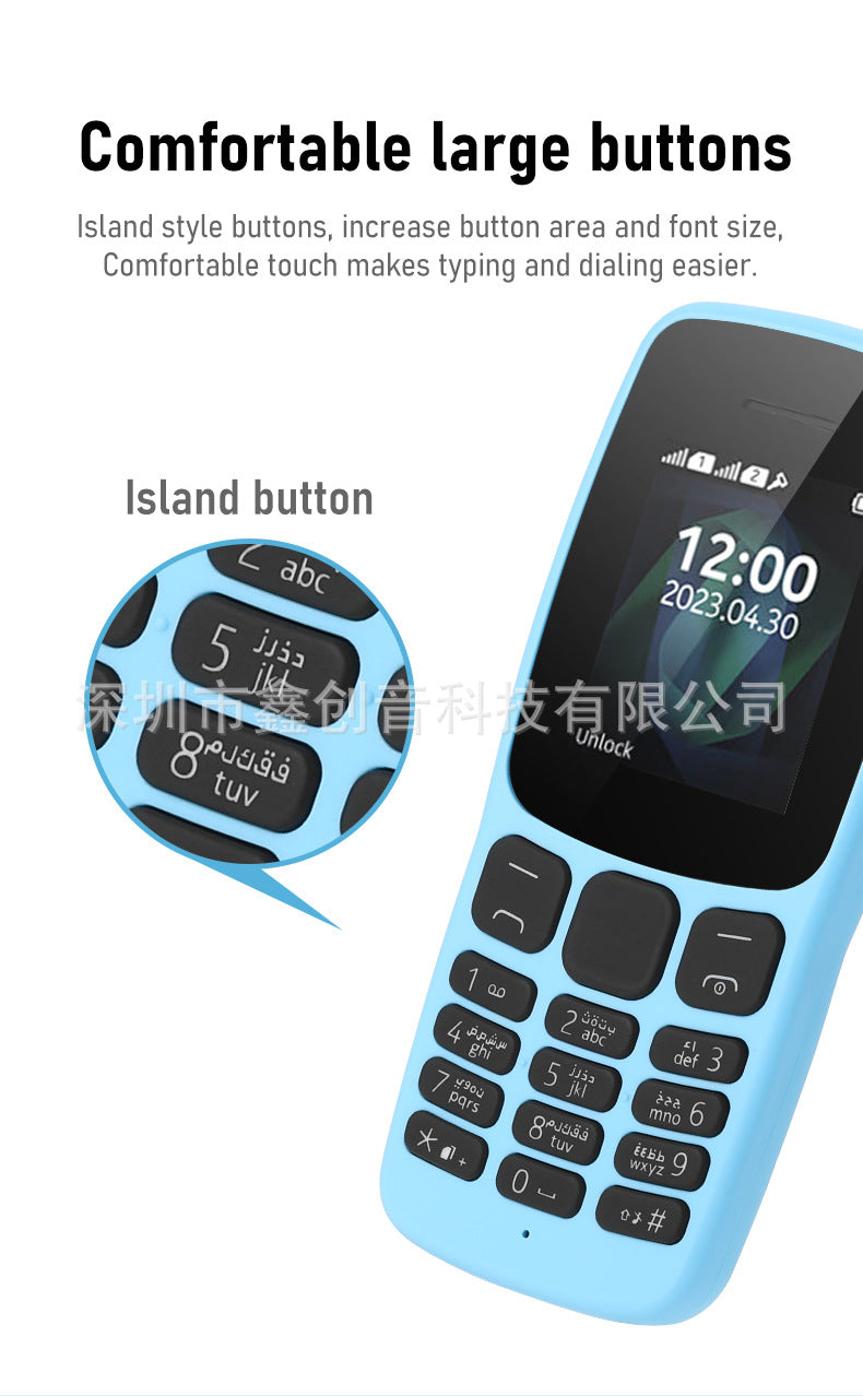 TK Straight Button Telephone106Feature Phone105Low-end Senior Phone with Multiple SIM Slots2G Hot-Selling Mobile Phone GM