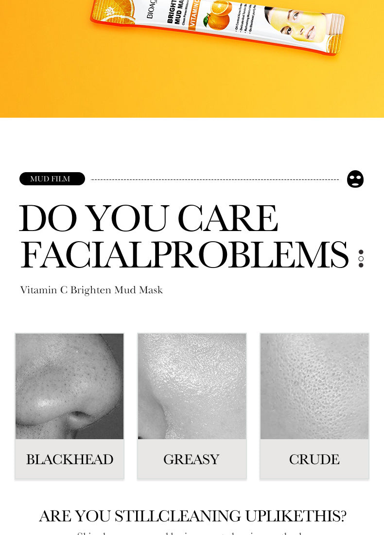 Cleansing Mask BIOAOUA Cucumber Pore Cleansing Smear-On Portable Mud Mask  Foreign Trade Wholesale