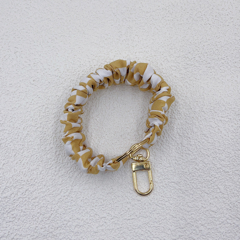 Pleated Large Intestine Phone Chain Hanging Ring Wrist Strap Fat Intestine Short Chain Lanyard Jewelry Keychain