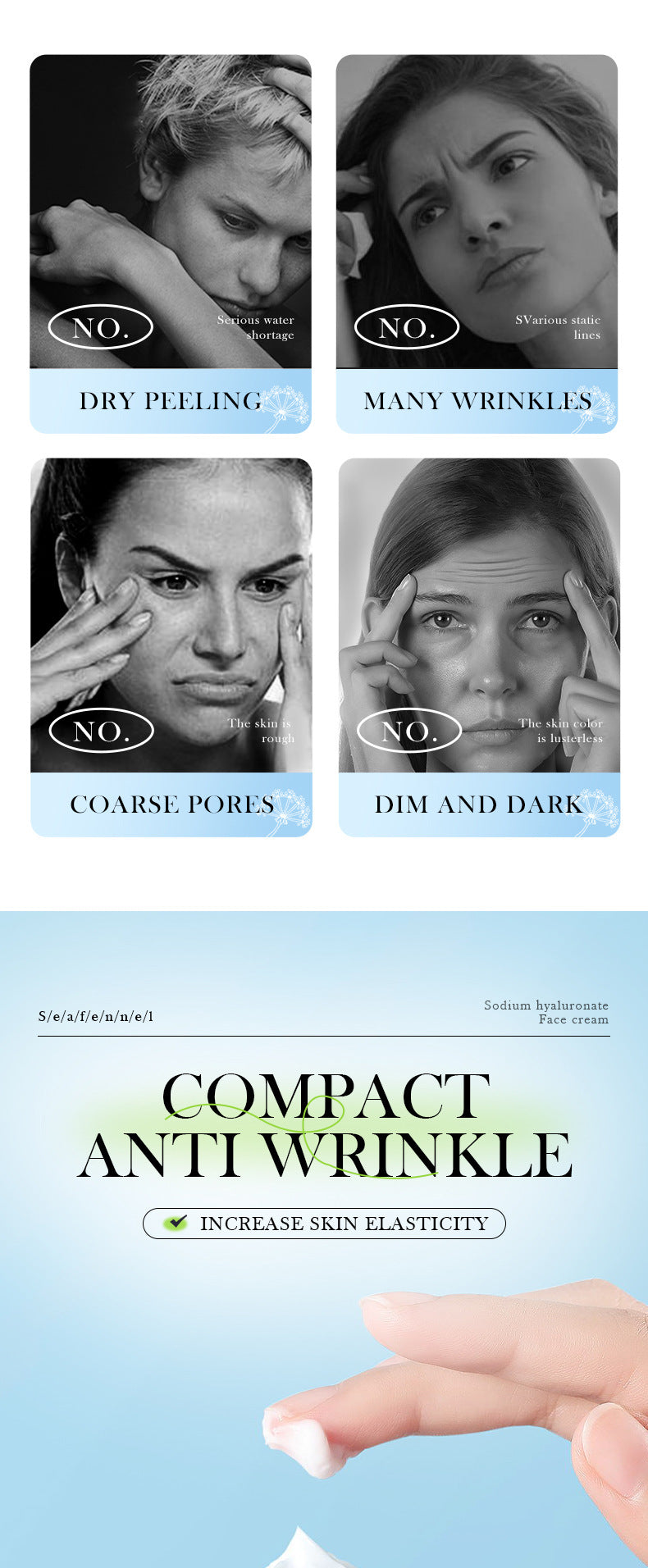 Sea Fennel Hyaluronic Acid Skin Care Set  BIOAOUA Moisturizing Five-Piece Set Cross-Border Wholesale