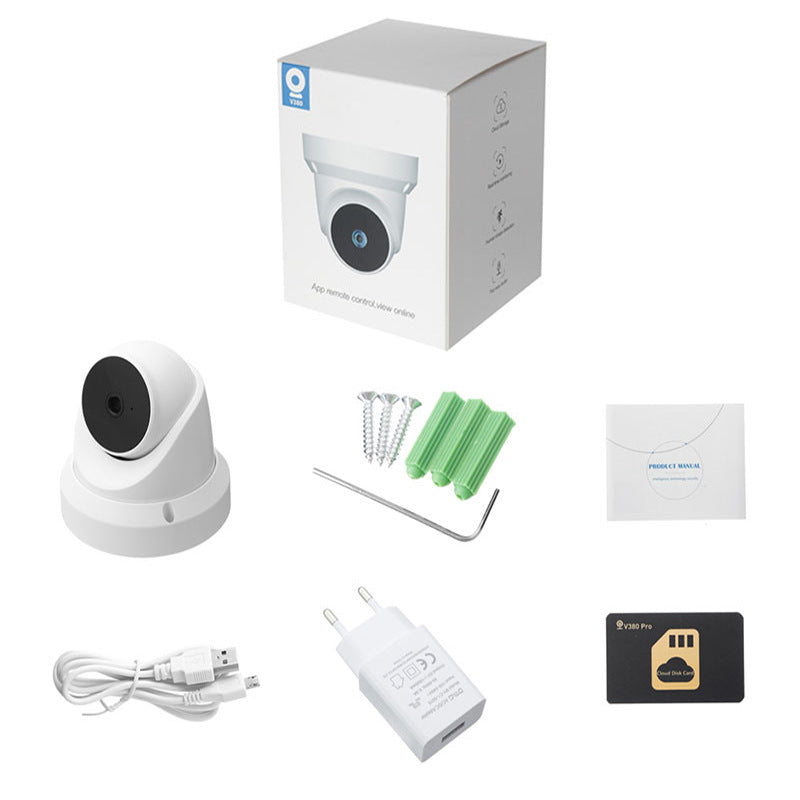 360Panoramic View WiFi Dome Camera V380Conch Wireless Camera Monitor HD Wide Angle