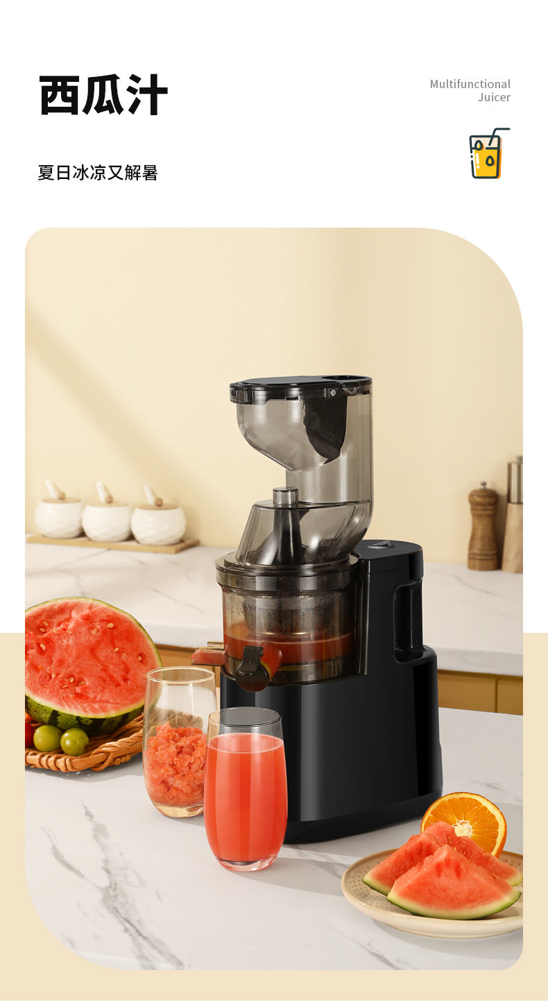 Juicer Household Pulp and Juice Separator Multifunctional Commercial Large Caliber Fruit and Vegetable Juicer