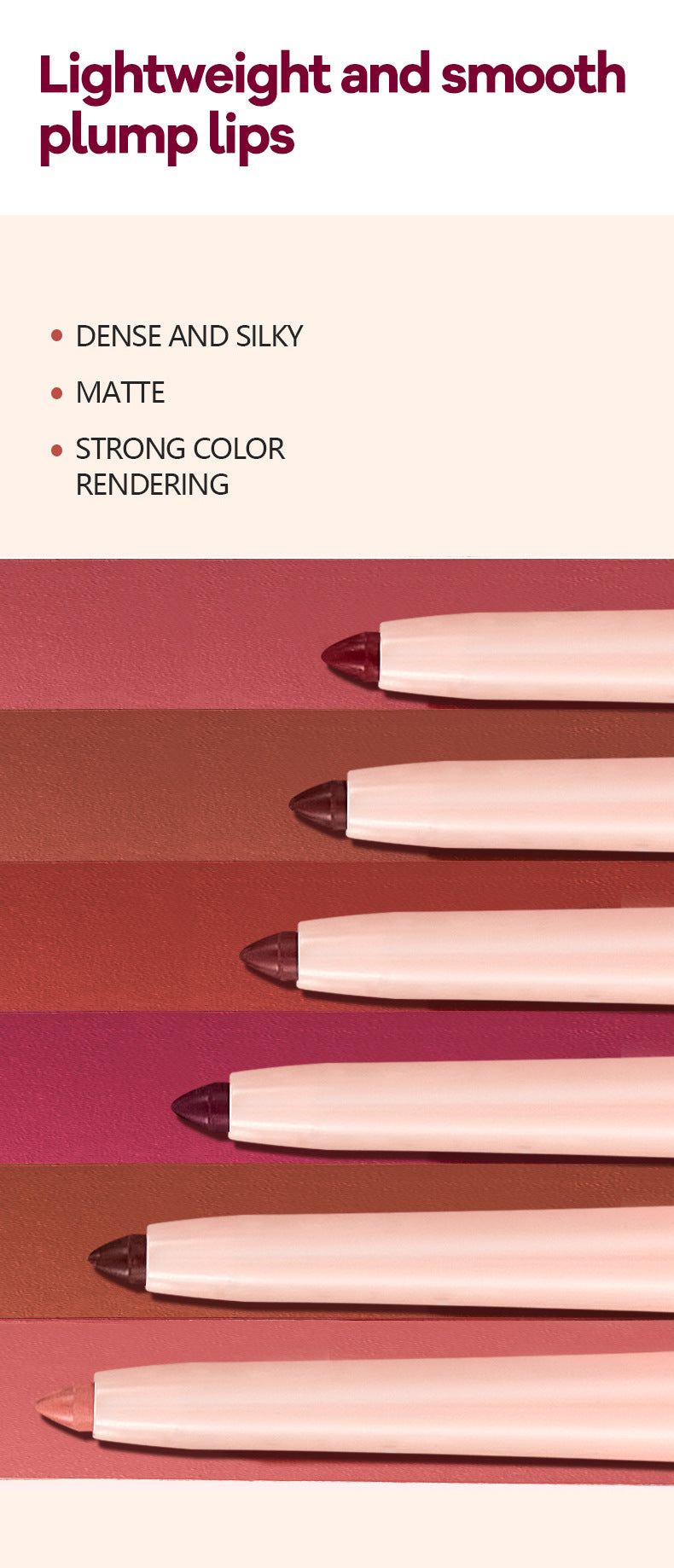 OCHEAL Ouqianya Lip Liner Long-lasting Waterproof Matte Lipstick Packaging Lip Makeup