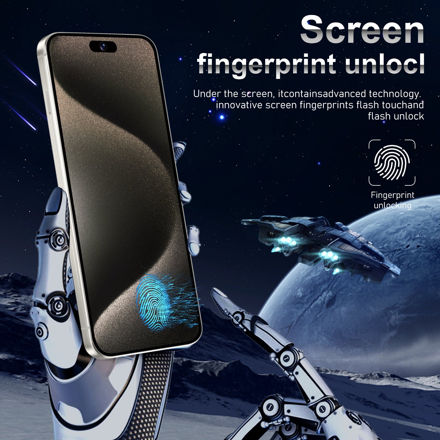 New i15 ProMax AliExpress Mobile7.3incell Screen Smartphone(Popular)