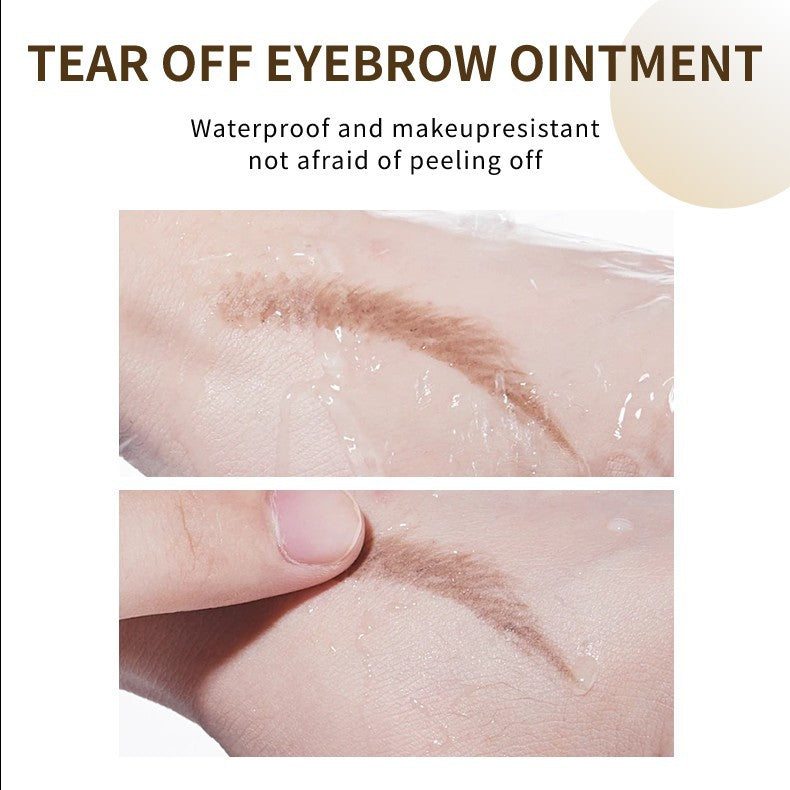 Ouqianya Peel-off Eyebrow Dye Cream Waterproof Sweatproof Long-lasting 3D One-line Eyebrow Packaging