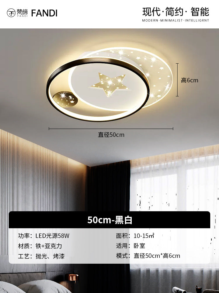 LED Light Luxury Living Room Main Light Starry Sky Restaurant Chandelier Modern Simple Nordic Bedroom Ceiling Light Full House Package