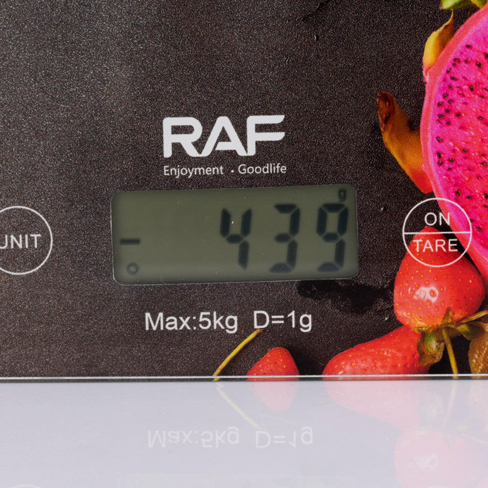 RA  Stainless Steel Peeling Function Waterproof Kitchen Scale Electronic Scale Limit5kg LCD Display Multi-unit Conversion