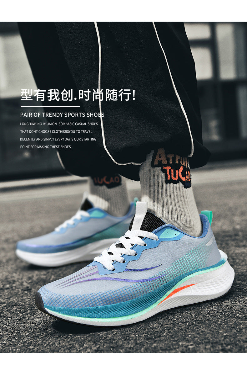 2025Spring and Summer New Style Flying Electric4C Professional Racing Shock Absorption Casual Non-slip Sports Shoes Ultra-light High Elasticity Men and Women Running Shoes