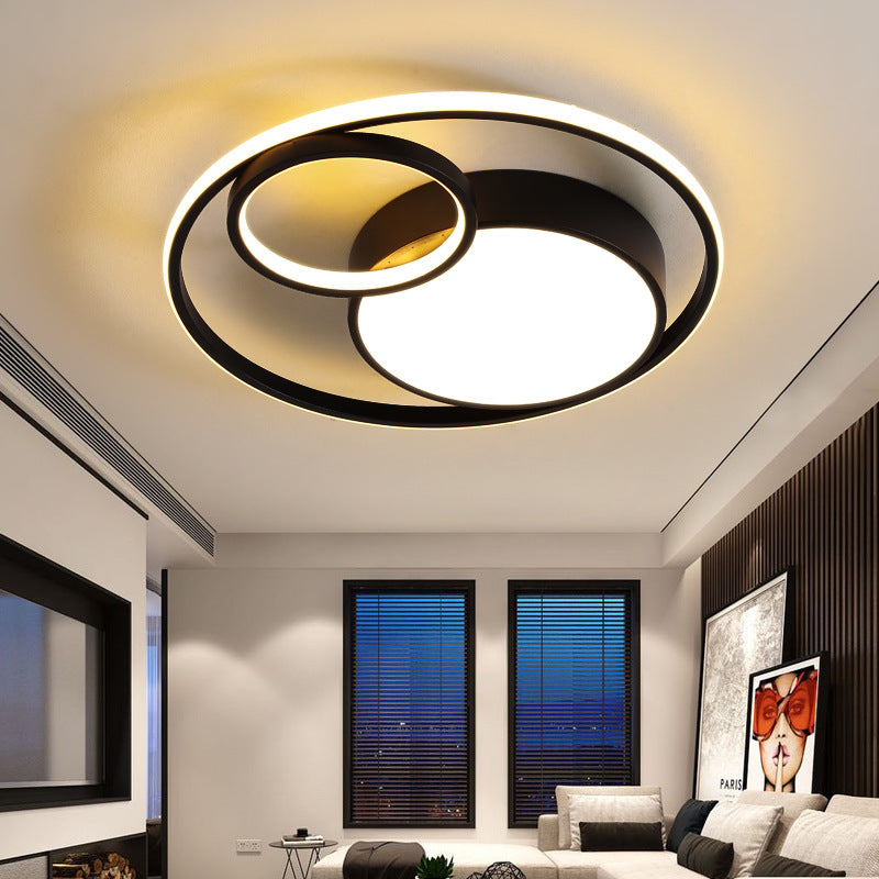 Master bedroom lamp ceiling lamp round room lamp simple modern home use led Nordic Style Study Lamp Cozy and Romantic