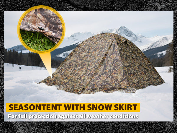 Jituo Camping Tent Canopy3-4Double-layer Winter and Summer Dual-use Tent Portable Four-season Tent Outdoor Rainproof