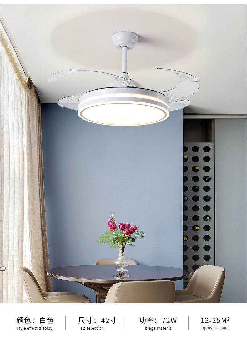 Invisible Fan Light Living Room Integrated Bedroom Light Ceiling Fan Light Strong Wind Home Smart Dining Room Electric Fan Ceiling Light Factory