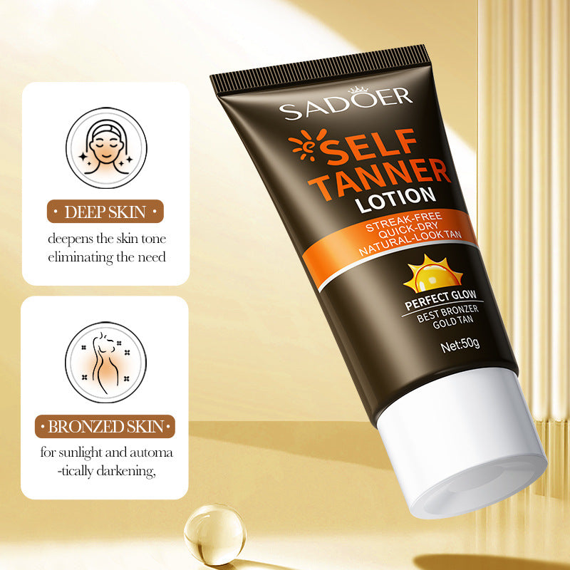 Tanning Cream50g SADOER Natural Darkening Bronze Wheat Color Tanning Cream Cross-Border Wholesale