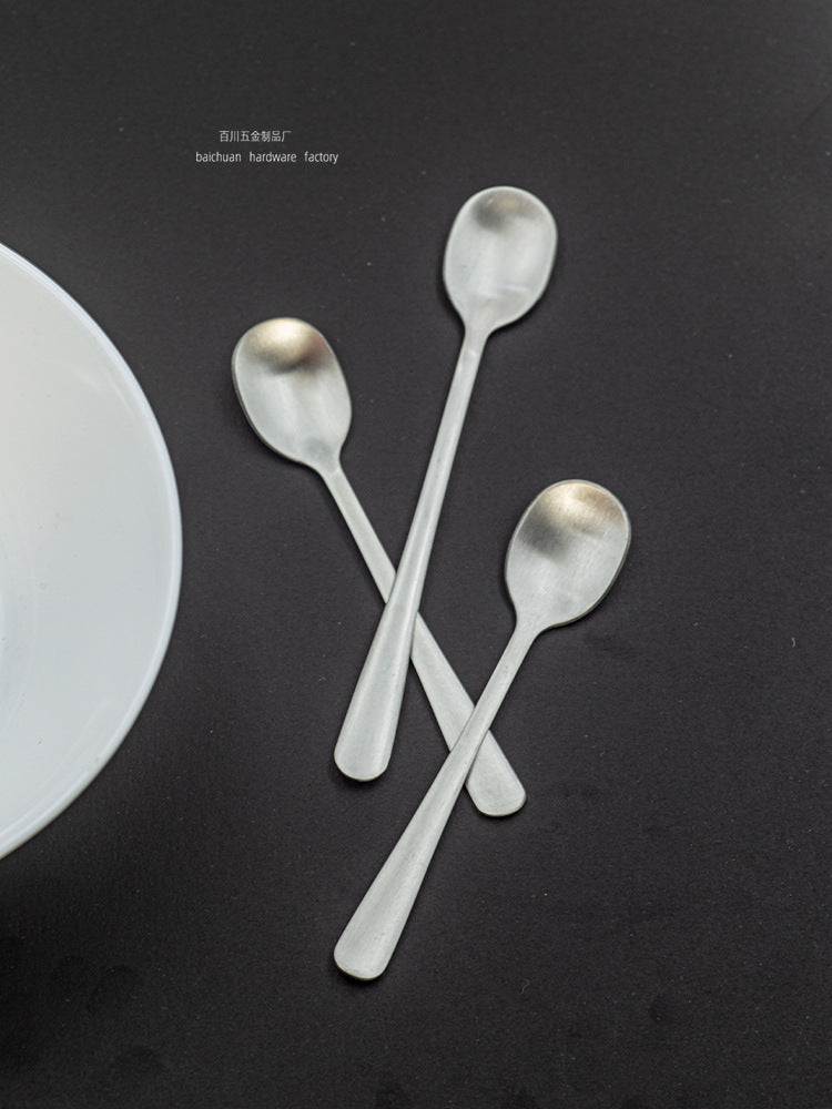Manufacturer Extra Small Spoon Stainless Steel Coffee Spoon Creative Spoon Small Round Spoon Mini Extra Small Spoon8CM Seasoning Spoon