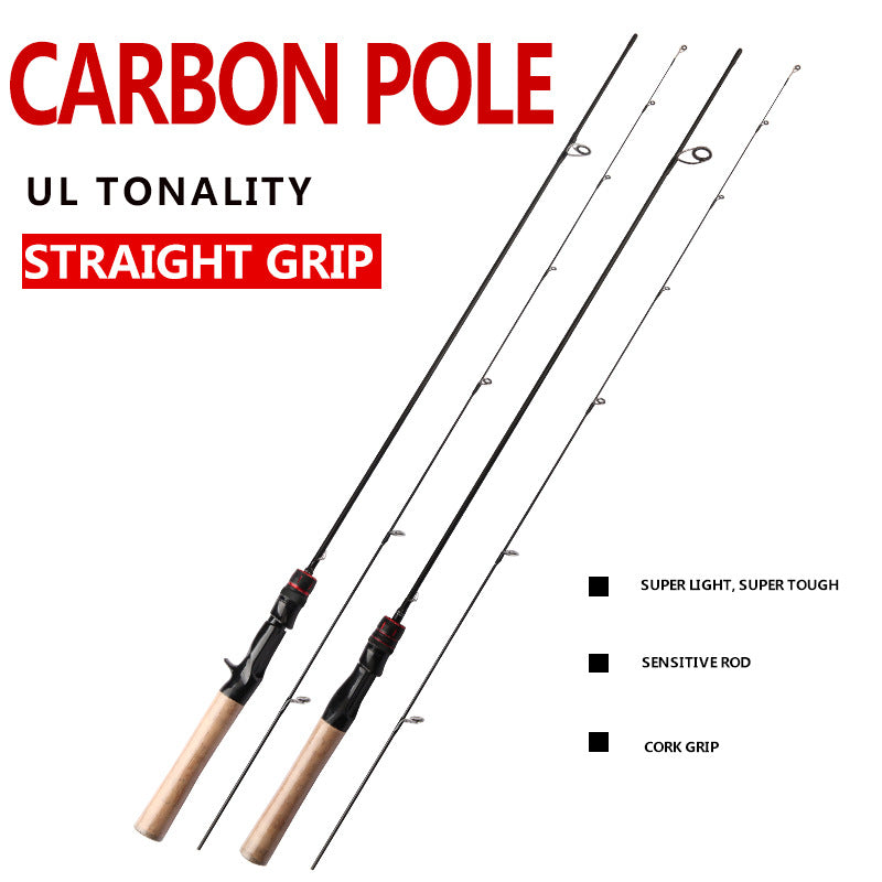 Wholesale Horse Mouth Rod Set ul Ultra-Soft Carbon Lure Rod Ultra-Light Straight Handle Solid Rod Tip Lure Fishing Rod