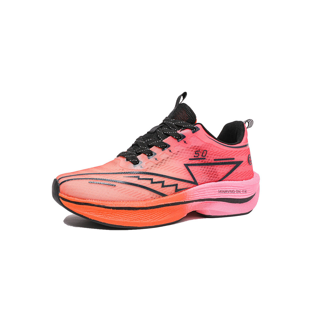 Carbon Plate Running Shoes Mesh Ultra-light Breathable Sports Shoes Men Couple All-match Casual Popcorn Running Shoes Breathable Lightweight