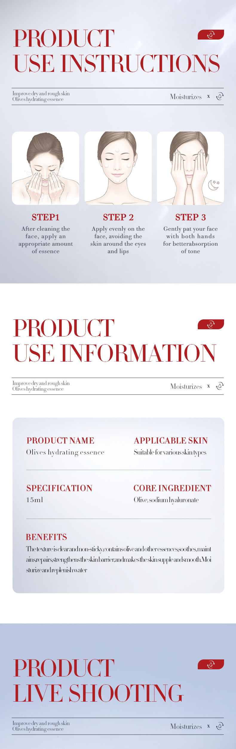 Cross-border Fruit Essence15ml Plant Avocado Moisturizing Apple Hydrating Nourishing Export Manufacturer Wholesale