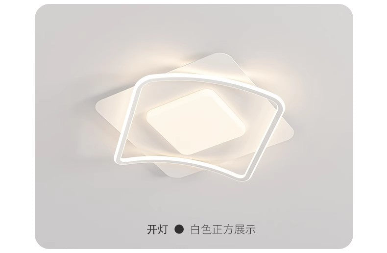 Ceiling Lamp led Lighting Package Set Modern Simple Room Bedroom Lamp Iron Art Living Room Lamp Rectangular Elegant