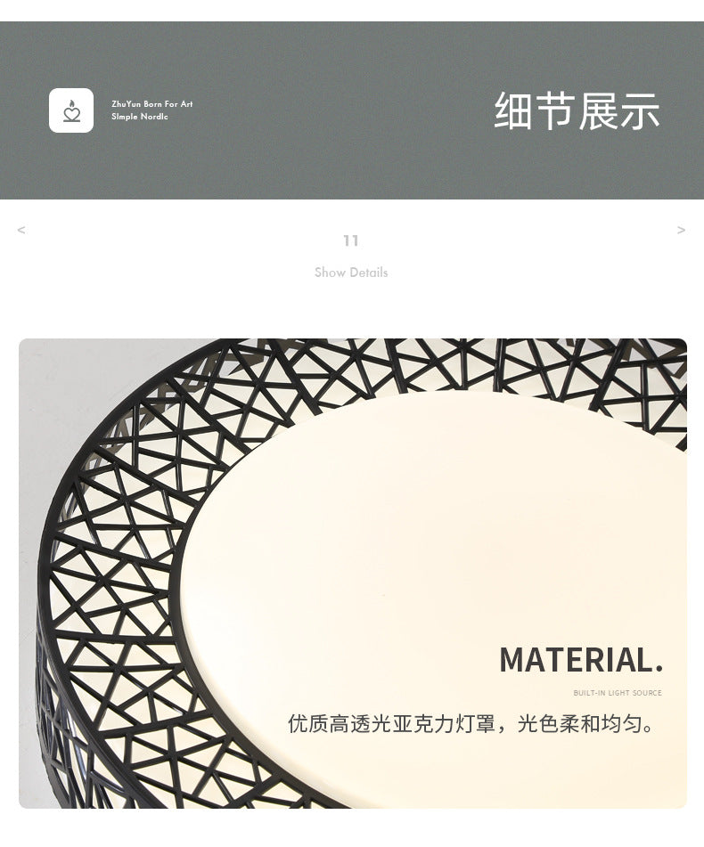 Lamp in the living room LED Ceiling Lamp2025Round Full Spectrum Bedroom Living Room Dining Room Lighting Bird's Nest Lamp Corridor