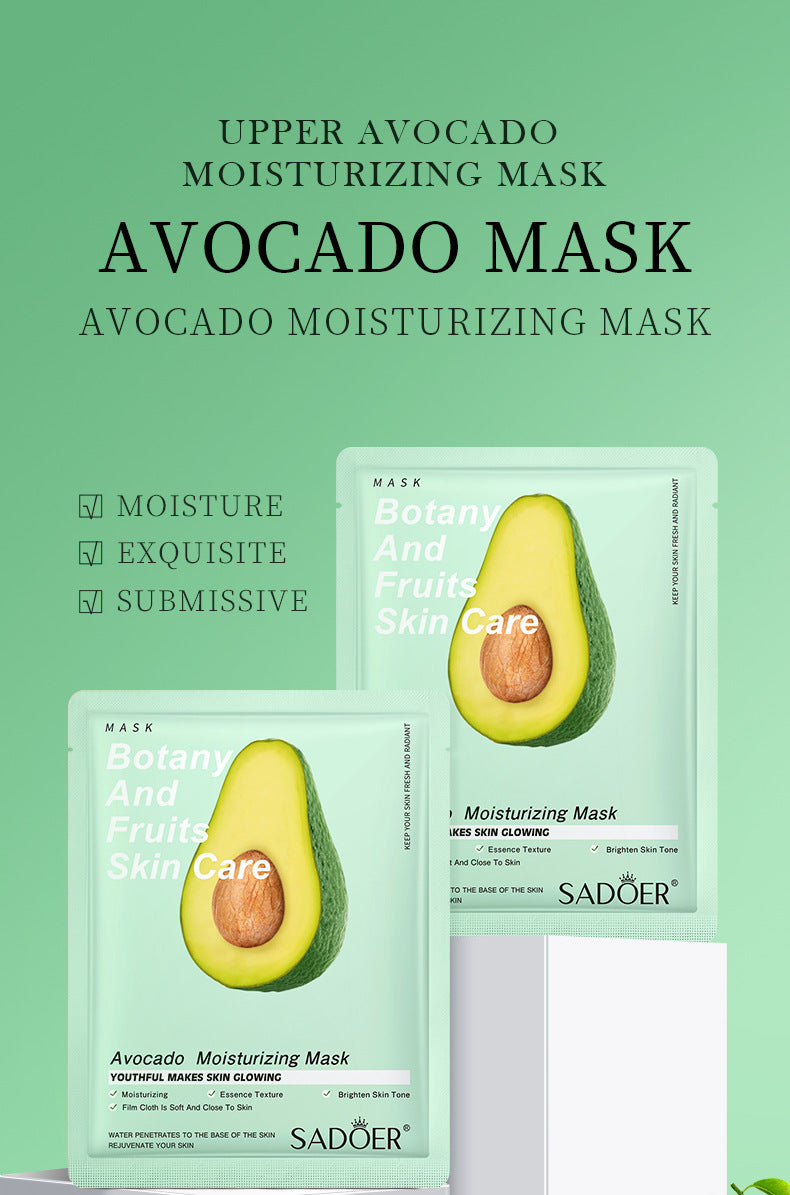 Fruit Mask SADOER Avocado Rose Hydrating Moisturizing Tablets Cross-border Foreign Trade Skincare Wholesale