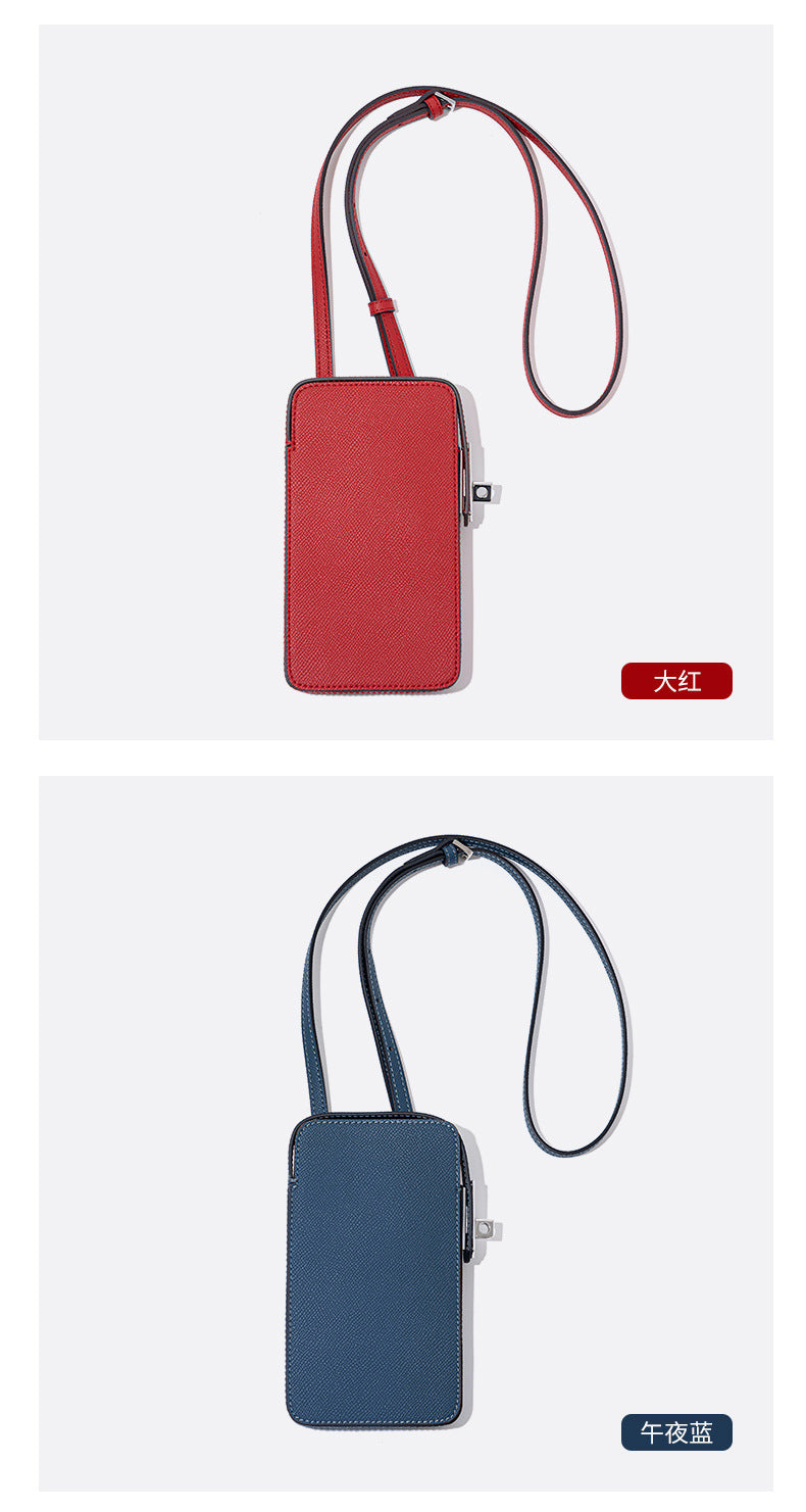 New Fashion Versatile Lock Buckle Phone Bag Solid Color Palm Print Box Bag Simple Mini Crossbody Bag for Women