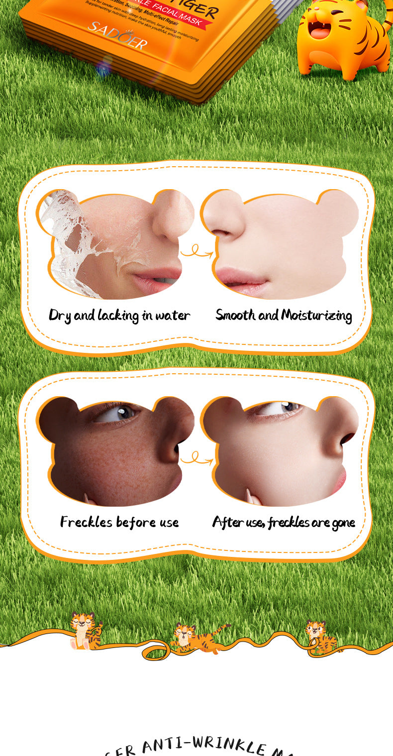 Full English Animal Pattern Mask25g SADOER Hydrating and Moisturizing Skin Care Tablets for  Wholesale