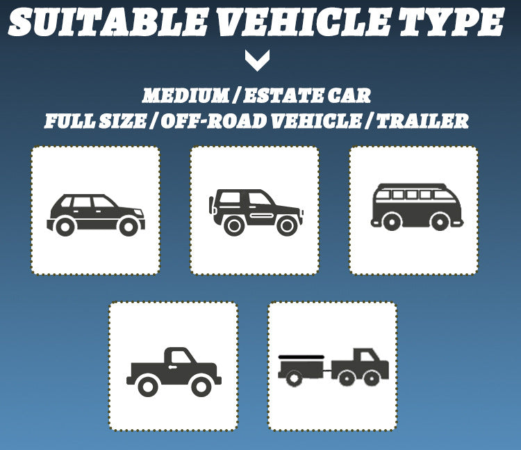 New360Full Lamp Boneless Fan-Shaped Car Side Tent Camping Large Space Outdoor Waterproof Camping Car Tent