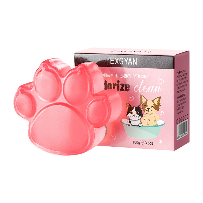 Pet Sakura Cleansing Soap EXGYAN Cleaning Pet Hair Handmade Soap Cross-Border Wholesale