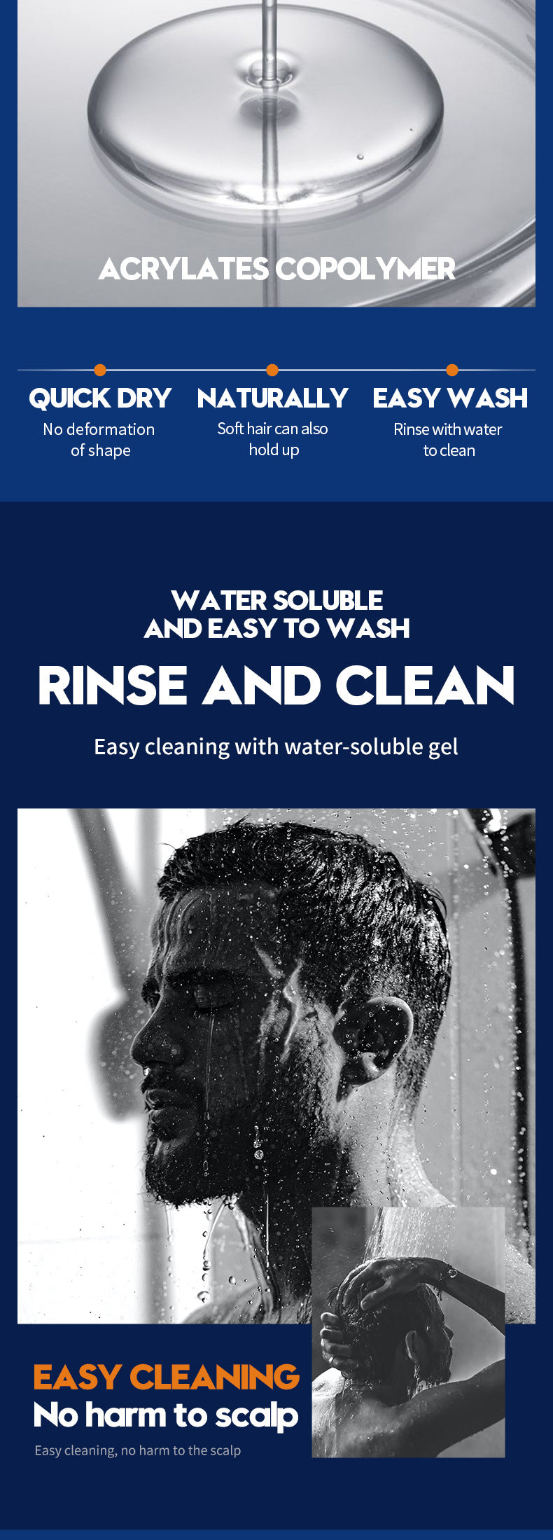 Men's styling gel for slicked-back hair SADOER Natural Fluffy Fragrant Hair Wax Cross-Border Wholesale