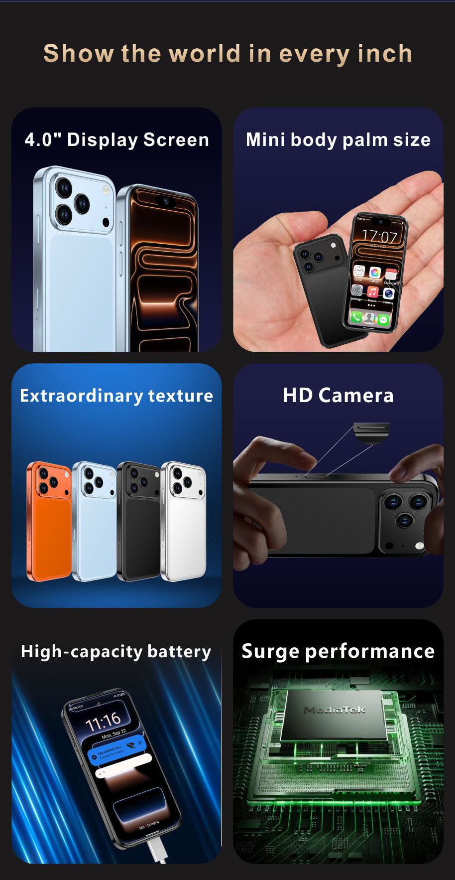 Hot selling product S17MaxMini Mini Smartphone2+16All-Network Dual-SIM Dual-Standby Android Phone