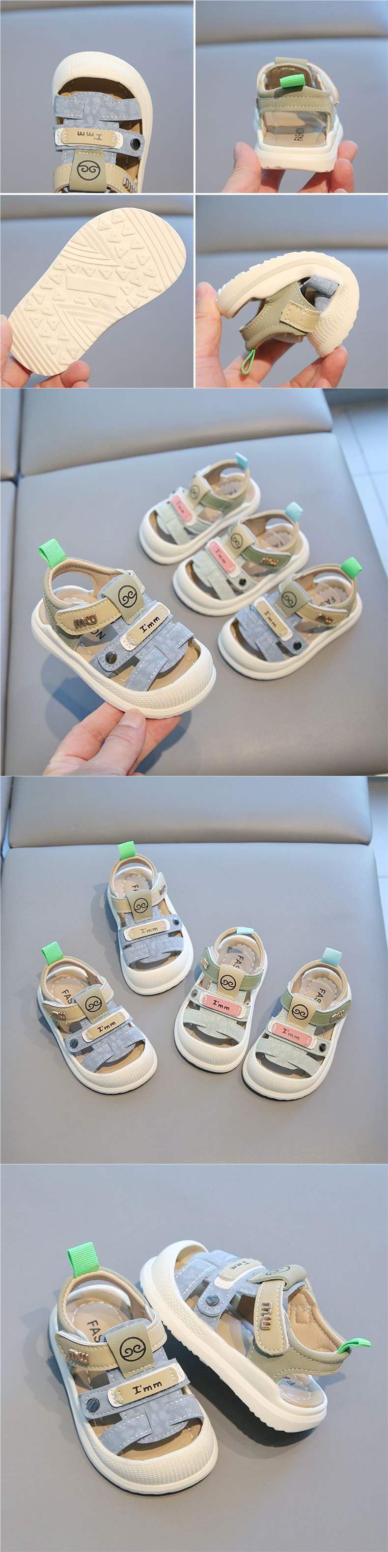 Baby Sandals Boys Summer Toddler Shoes Soft Sole Anti-Slip Baby Sandals1One2-3Functional sandals for girls aged [age]