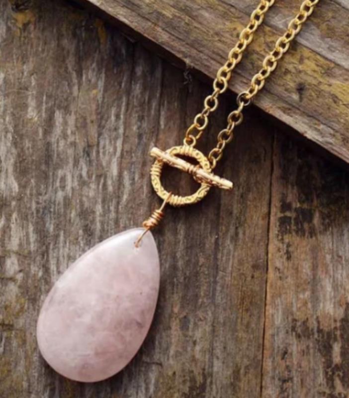 108Pink Quartz Bracelet Lotus Pendant Necklace Bracelet Buddhist Bead Necklace Factory Direct Sale