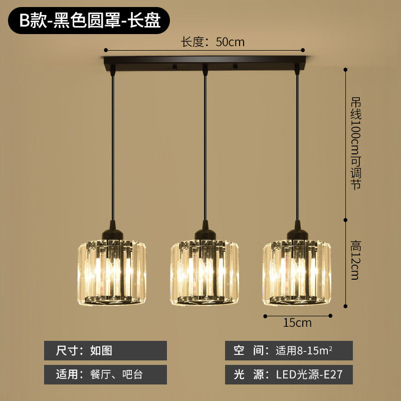 Restaurant Pendant Light Three-Head Modern Minimalist Bar Creative Dining Table Bedroom Unique Living Room Dining Room Grand Nordic Lighting