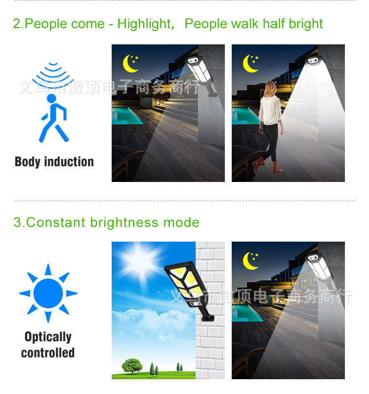 Step into the New Solar Light Outdoor Motion Sensor Light Waterproof Garden Light with Remote Control Garage Light LED Street Lamp
