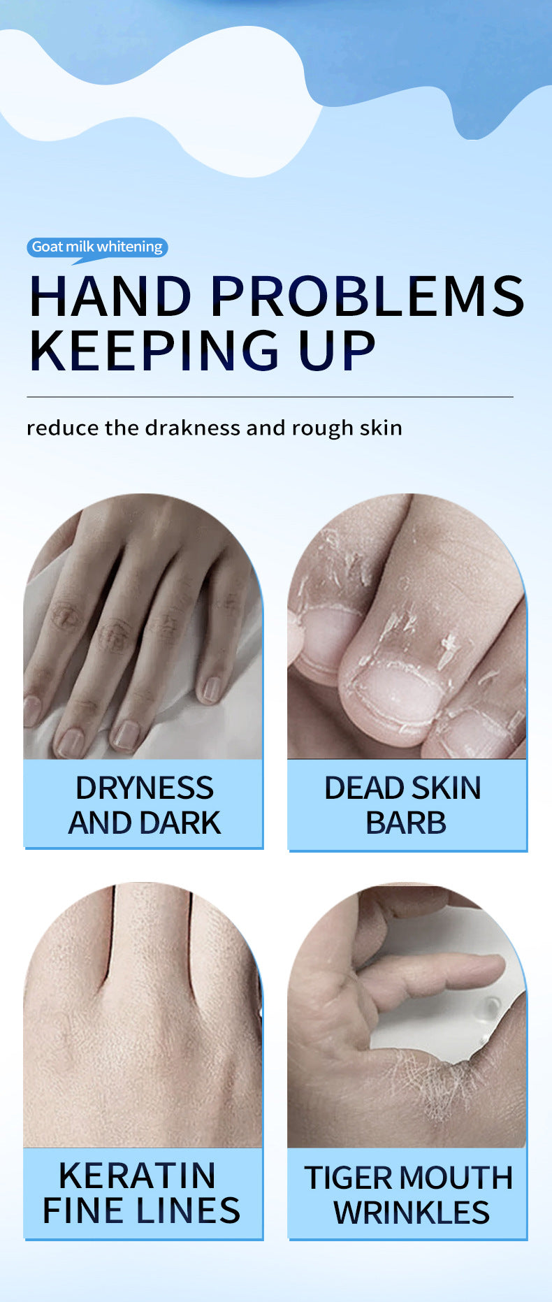 Goat Milk Whitening Hand Cream SADOER Autumn and winter moisturizing hand cream cross-border foreign trade wholesale