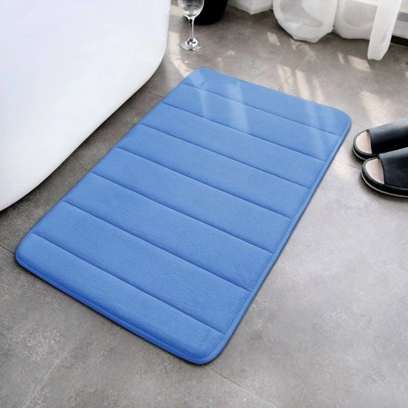 Striped Quilted Coral Fleece Floor Mat Manufacturer Wholesale Bathroom Mat Dropshipping Carpet
