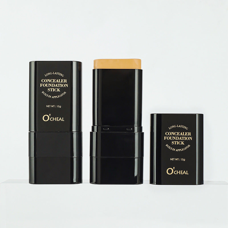 Makeup Concealer Long-lasting Foundation Puff Brush+Solid Foundation Cream 2-in-1 Edition