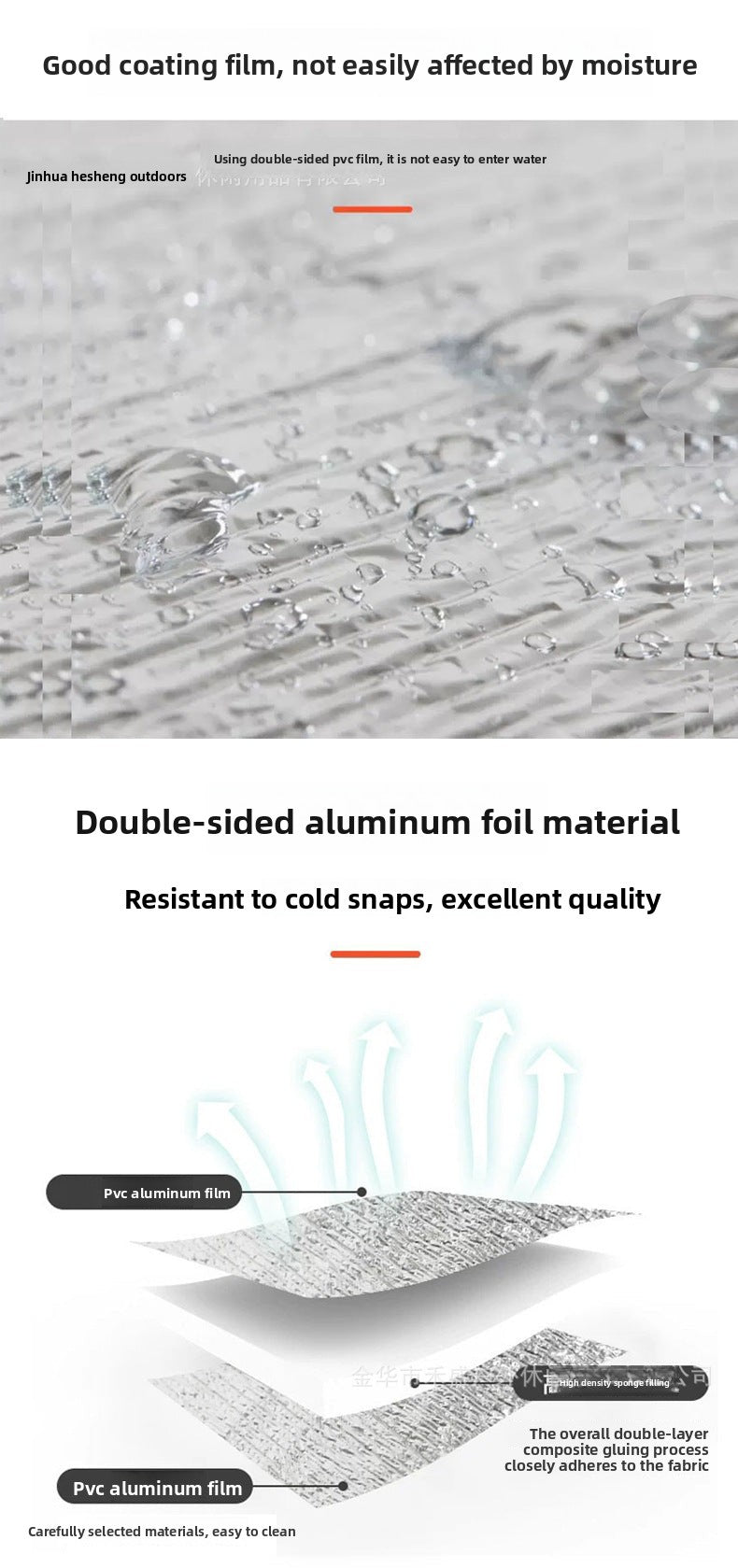 Source Manufacturer Outdoor Moisture-Proof Mat Picnic Mat Wholesale Pearl Cotton Coated Aluminum Film Double-Sided Aluminum Film Mat Camping Mat