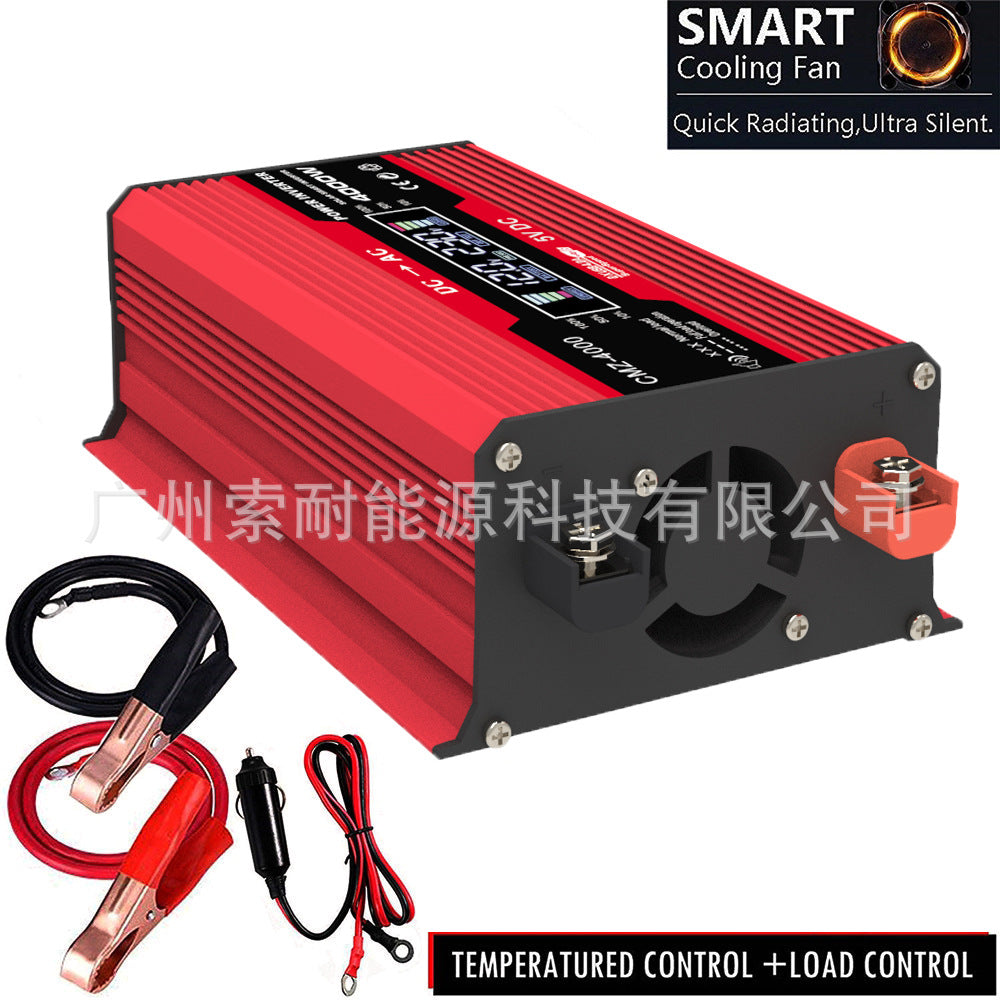 Car Power Inverter 300W 12V Turn110V220V Intelligent Digital Display Vehicle Inverter
