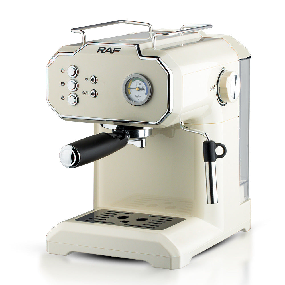 European Standard  Italian Coffee Machine for Home Use, Small Semi-Automatic High-Pressure Steam Milk Frother for Office R104