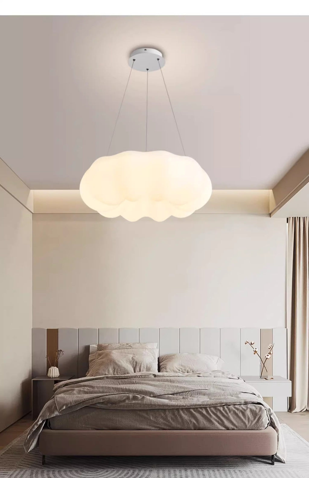Pumpkin Ceiling Light Cream Style Creative Cloud Master Bedroom Light Round Kindergarten Princess Children's Room Light