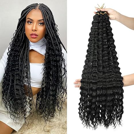 European and American Style Synthetic Hair Domestic Wig Crochet Hair Extensions Curly Hair Piece Deep Wave Bulk hair 30in120g