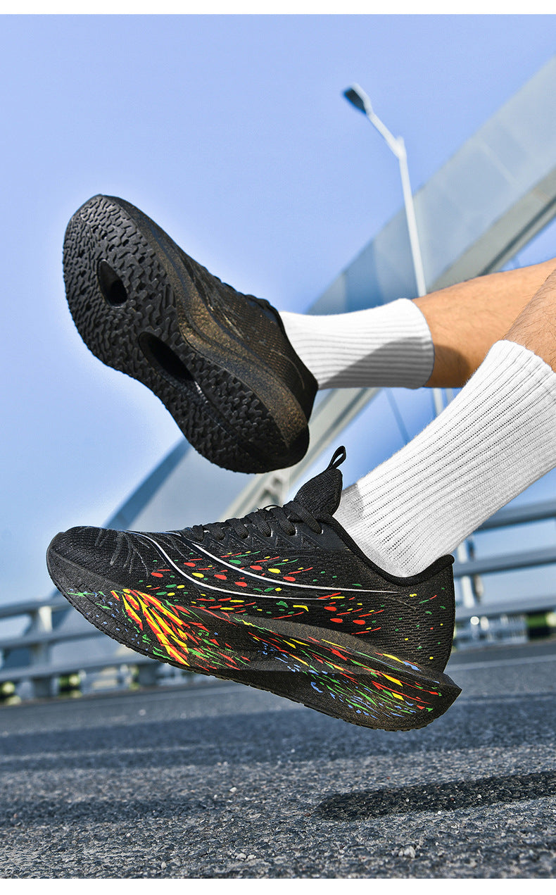 2025New Ultra-Light Shock-Absorbing Soft Sole Sports Shoes for Men and Women, Versatile, Wear-Resistant, Non-Slip, Racing Carbon Plate Running Shoes