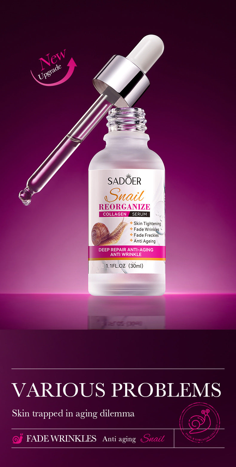 Snail Essence SADOER Collagen Delicate Moisturizing Hydrating Nourishing Cross-Border Wholesale