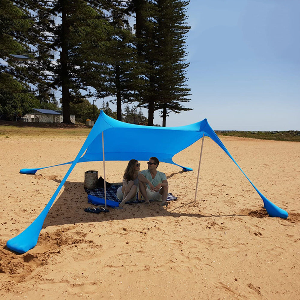 Outdoor Lawn Beach Lycra Canopy Tent Portable Lawn Camping Fishing Tent Outdoor Sun Protection Cooling Shade